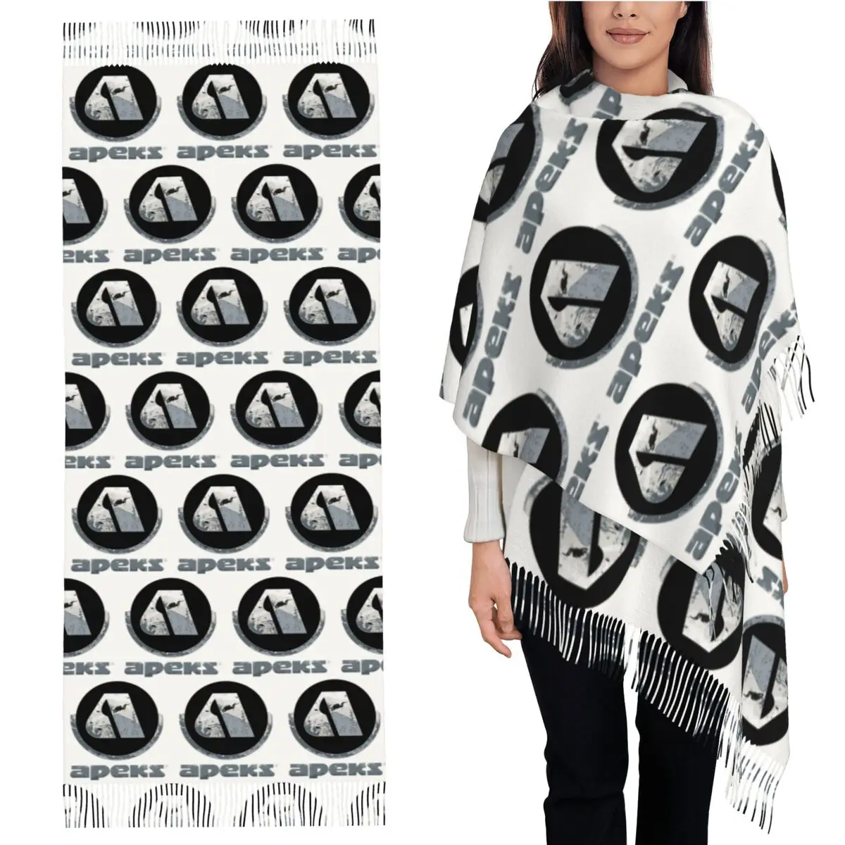 

A For Apeks Essential Шарф Шарфы с кисточками Женские мягкие теплые шали и накидки Большая осенне-зимняя шаль