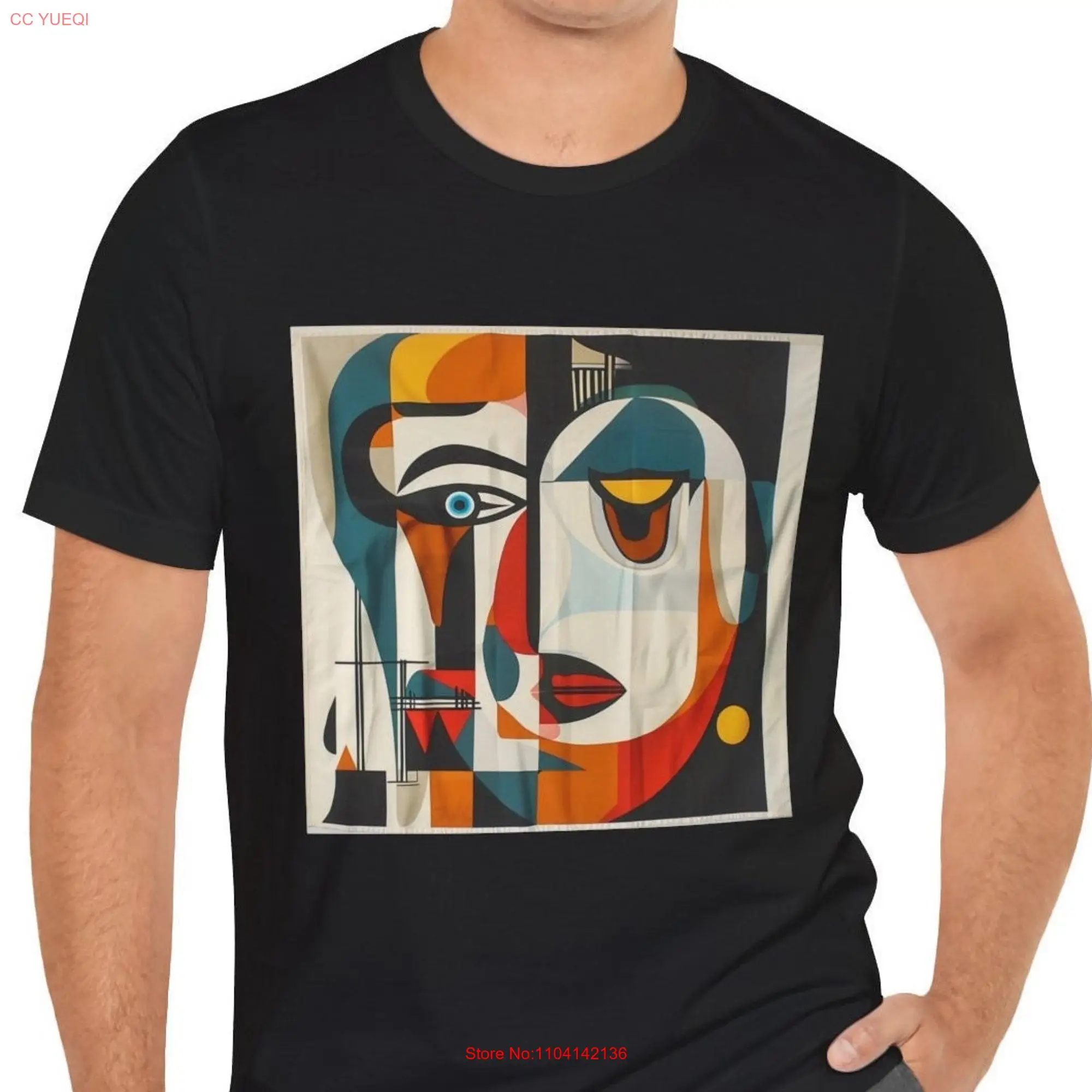 Abstract Modern Art CubisT T Shirt Jersey  long or short sleeves