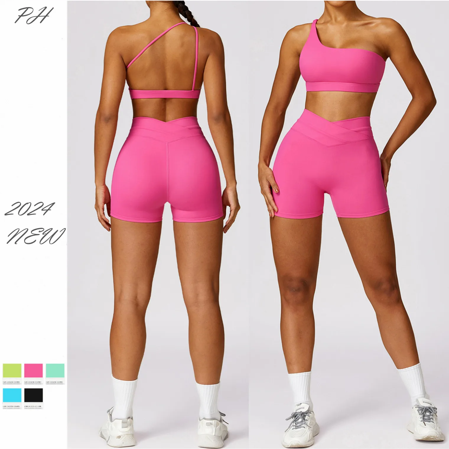 

Sexy One-shoulder Yoga Sets Women Outifits Workout Suits Quick Dry Fitness Gym Clothes Sport Bras Tights Shorts Tracksuits 2024