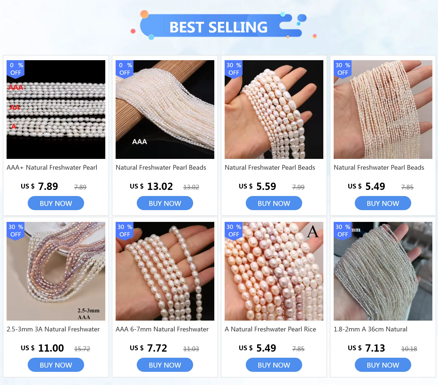 3-4mm Natürliche Süßwasser Perle Brot Geformt Lose Kleine Perle Für Schmuck Machen DIY Halskette Armband Zubehör geschenk – Detail 1