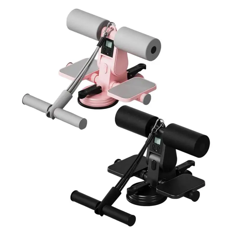 

Sit Up Assistant Device Core Exerciser With Suction Cups Footrest And Tension Rope Fitness Equipment With Counting Function For