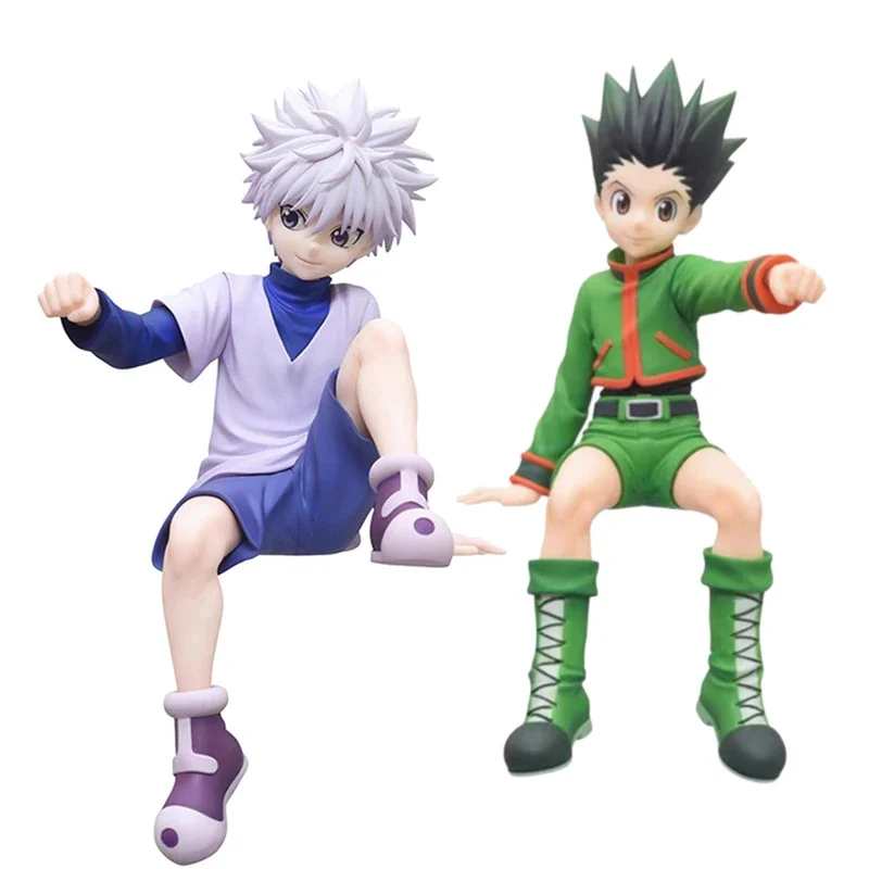 Anime Hunter X Hunter Figures Gon Freecss Killua Zoldyck Action Figure Noodle Stopper Statue Pvc Collection Model Doll Kid Toy