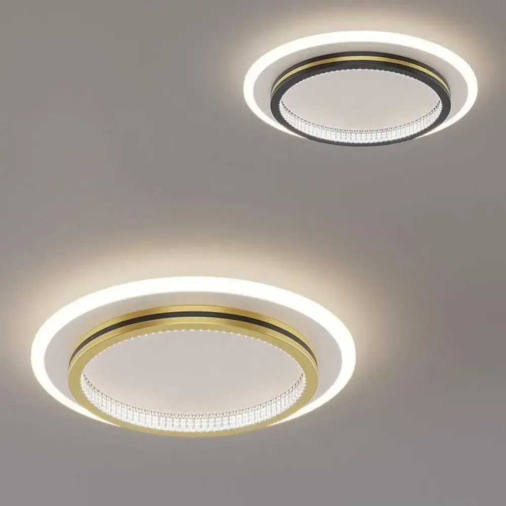 Imagem -02 - Moderno Led Minimalista Lâmpada do Teto para Sala de Estar Quarto Decoração Luxo Luminária Corredor Luz Teto com Controle Remoto