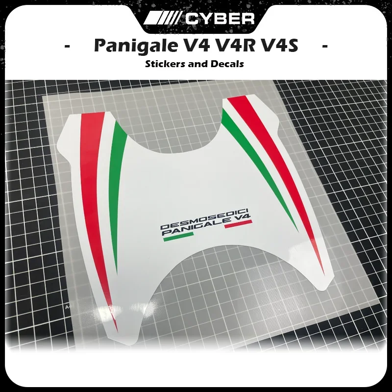For Ducati Panigale V4 V4R V4S 18-21 Motorcycle Fuel Tank Cap Sticker Decal Panigale Logo Italian Tricolor Design