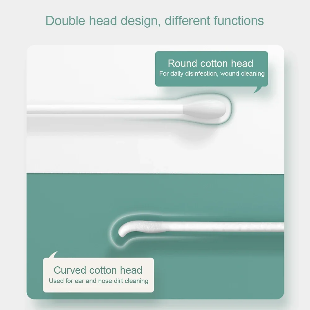 Sticks Cotton 400PCS Organic Baby Cotton Swabs Paper Buds for Baby Ear Nose Clean Ultra Safe Hypo-allergenic Biodegradable