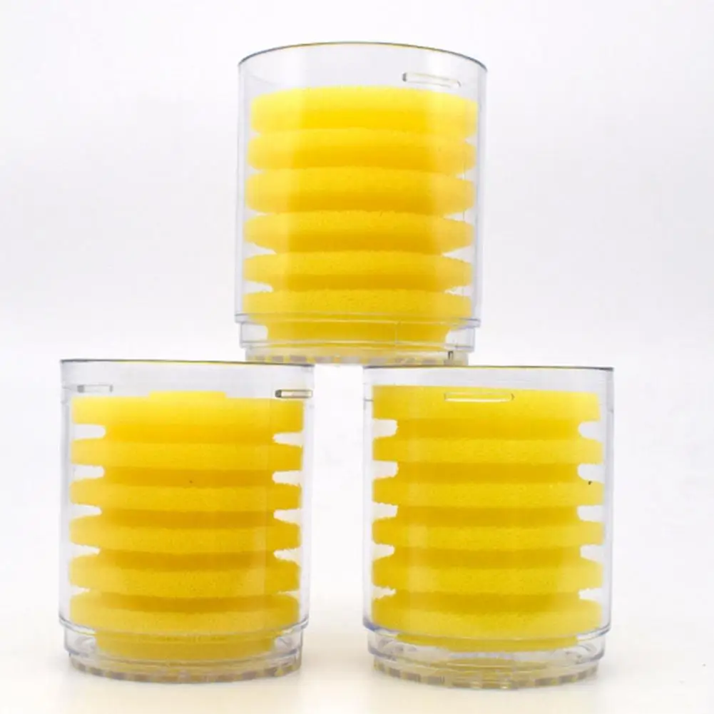 Filter Sponge Thicker Strong Adsorption Force Aquarium Filter Pad Universal Round Yellow Aquarium Filter Foam Pet Supplies