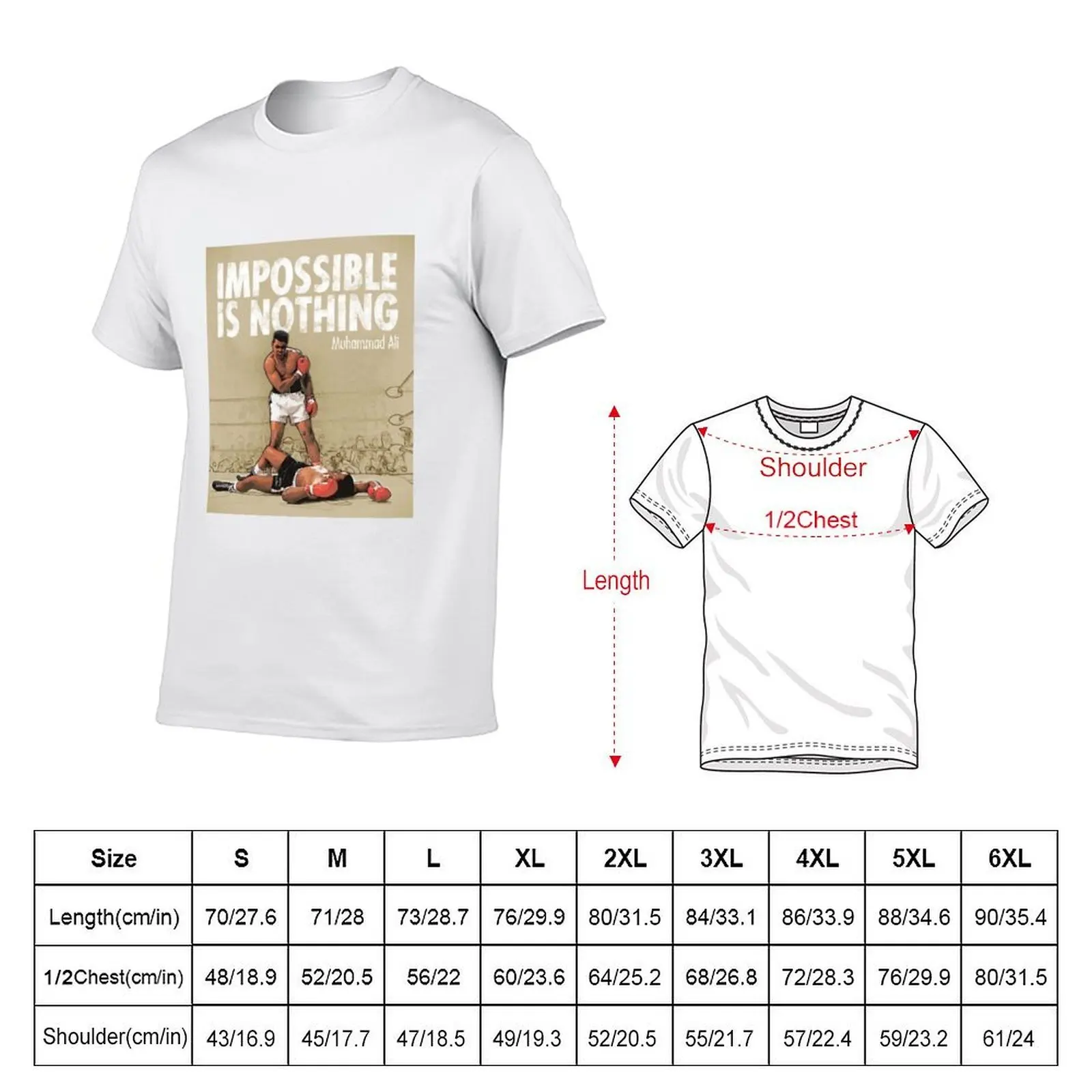 impossible is nothing T-Shirt heavyweights summer tops t shirt for men