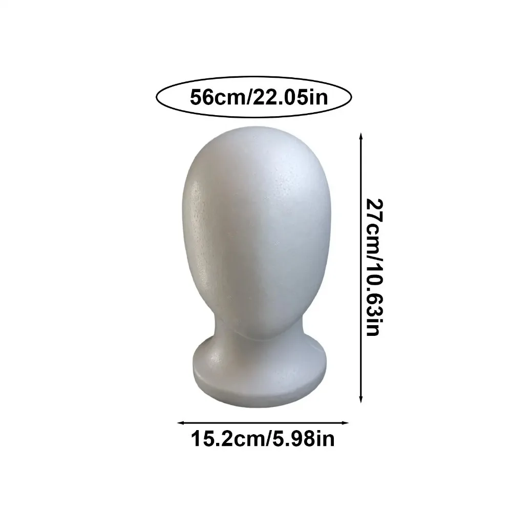 

1 piece Men's human model, doll head model, foam wig head, hat display, white, simple style