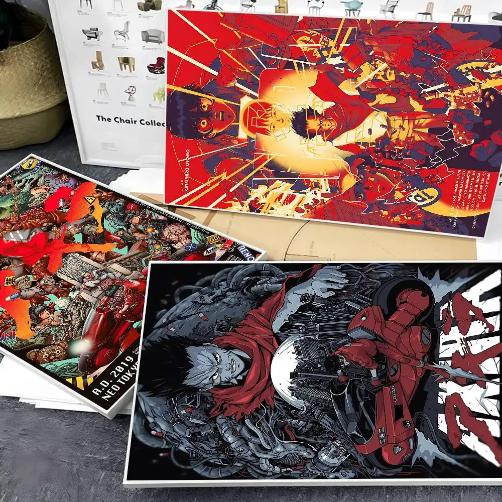 Classic Anime A-Akira DIY Sticky Poster Fancy Wall Sticker for Living Room Bar Decoration Wall Decor