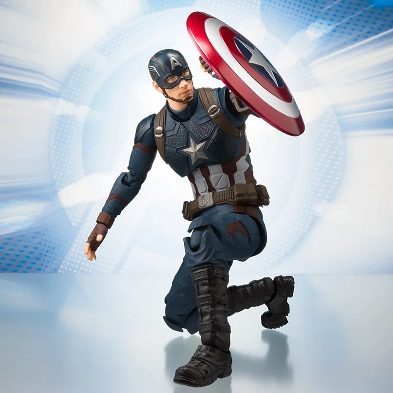 Hot Toys S.H.Figuarts Capitão América com Articulações Móveis, Figura de Ação Colecionável Marvel Avengers 2, Embalada, para Presente Infantil, 15cm