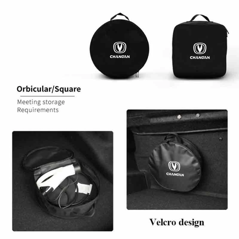 Car Charging Gun Storage Bag Trunk Cable Tools Pouch Interior For Changan CS75 CS35 CS15 CS95 RAETON CX70 CS55 EADO CX20 CS15EV