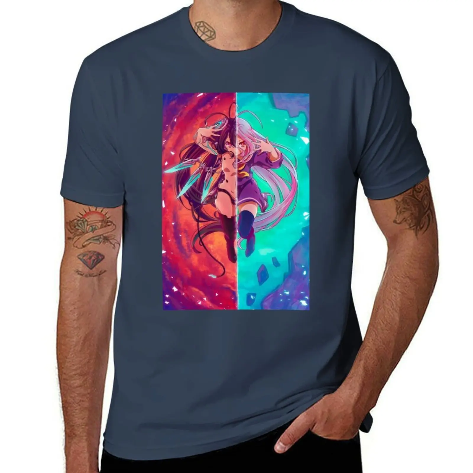 

Shiro x Shuvi No Game No Life T-Shirt cotton t shirt pack t shirt custom print T-Shirt