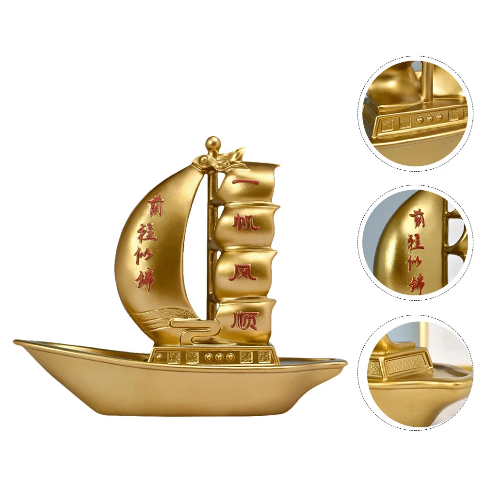 

Nautical Ornament Creative Resin Decor Decoration Golden Attract Wealth Prosperity