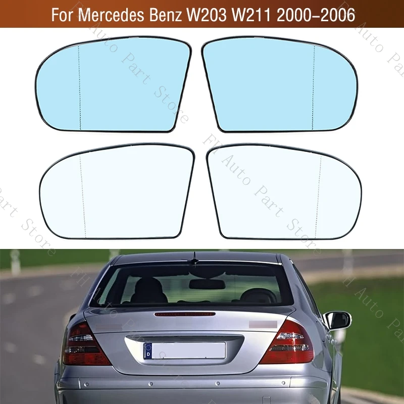 

2PCS For Mercedes Benz W203 W211 2000 2001 2002 2003 2004 2005 2006 Rearview Side Mirror Lens Glass Heated 2038100121 2038101021