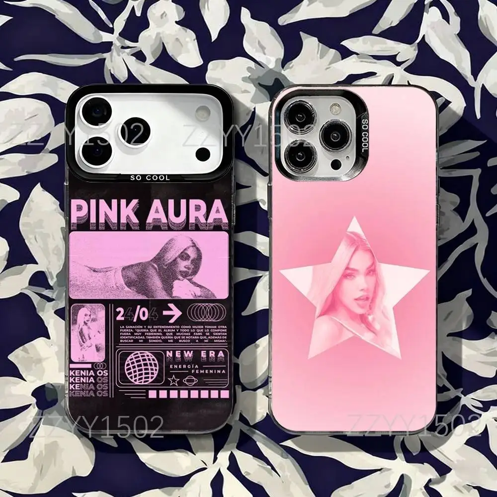 

K-Kenia Os Pink Aura Matte Fingerprint Proof Phone Case For iPhone 17,16,15,14,13,12,X,8,Pro,Max,Plus,SE4,Air,Mini