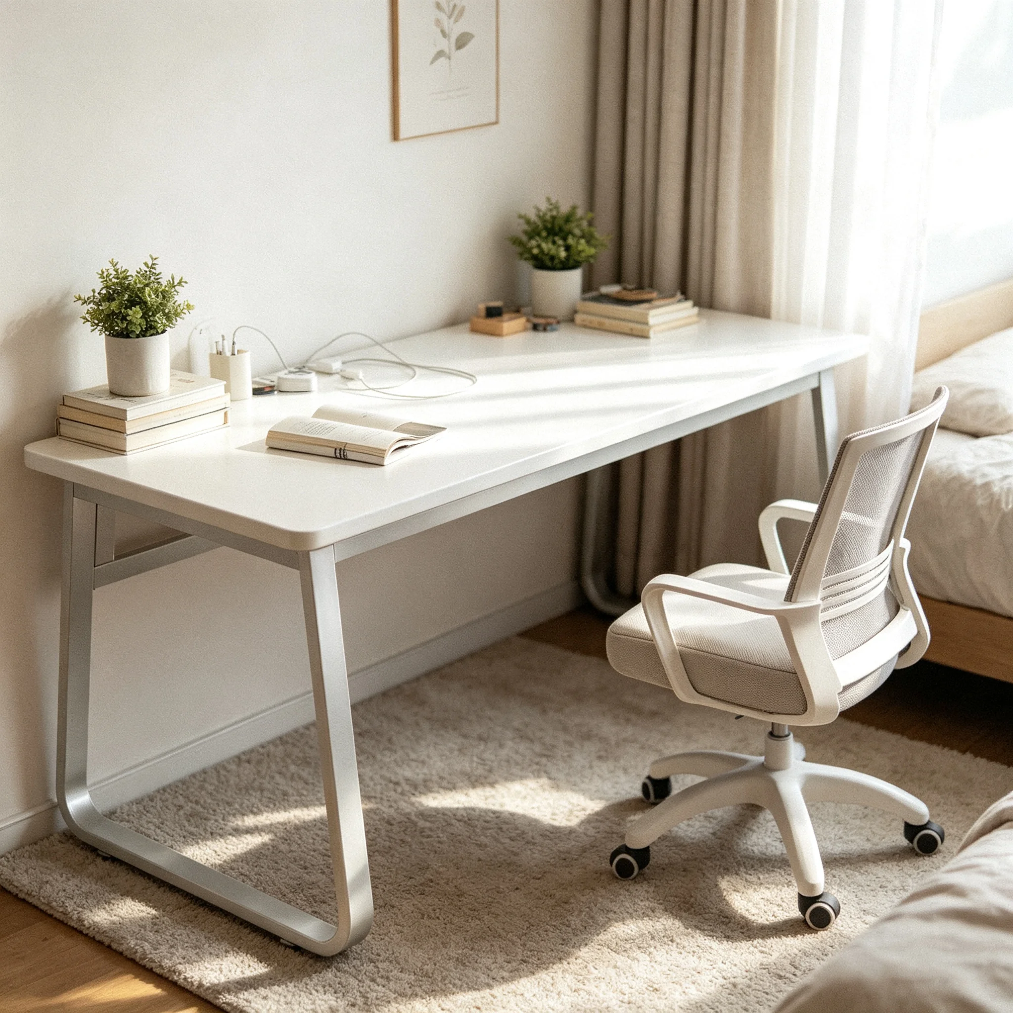 AOLIVIYA Small PC Gaming Desk Office Study Table Writing Apartment Student Home Simple Desktop