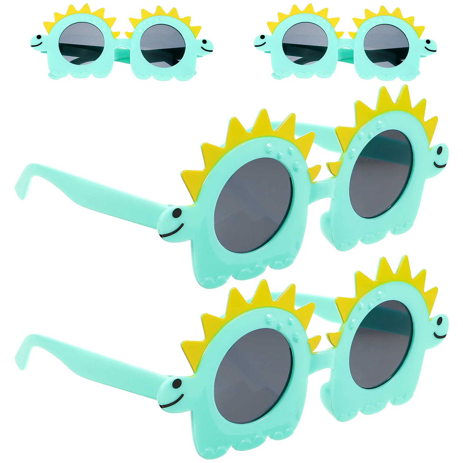 4 stuks grappige bril kleine dinosaurus ontwerp stijlvolle feestbrillen voor kinderen festival foto rekwisieten cosplay carnaval maskerade