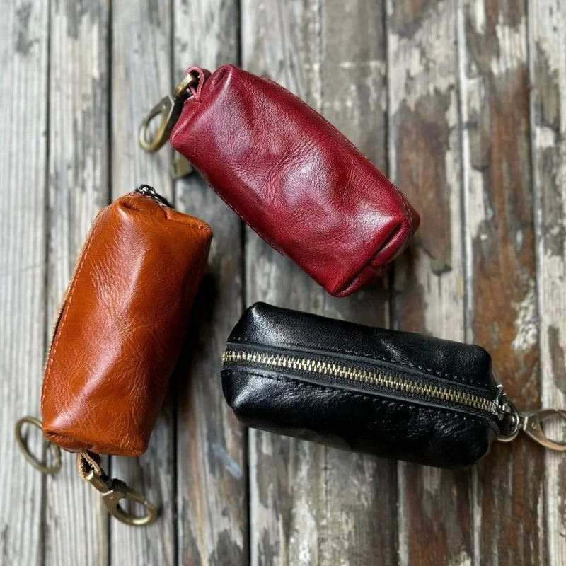 

First Layer Cowhide Key Case Storage Bag Multifunctional Small Bag Car Key Holder Key Bag