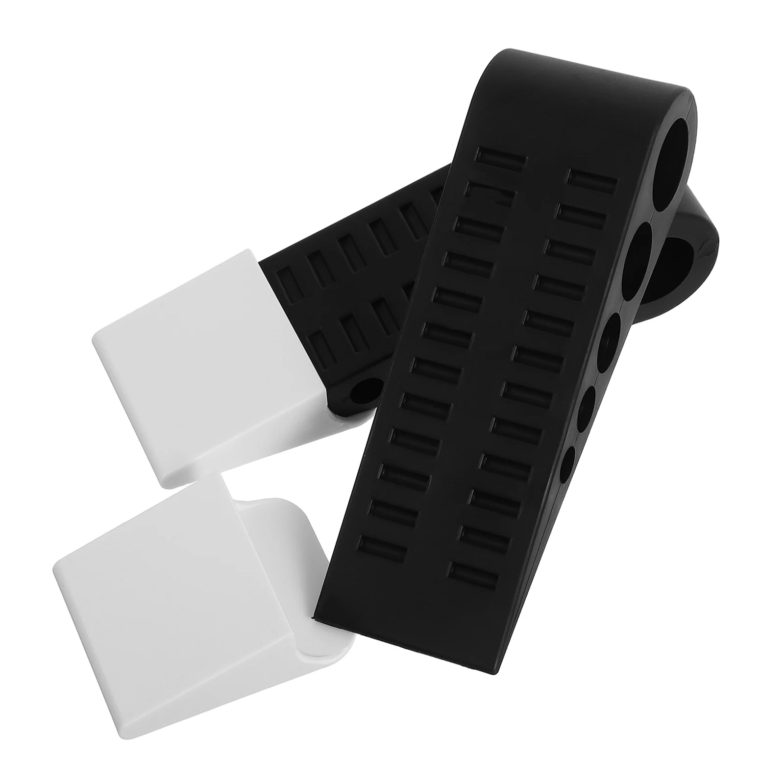 

2Pcs Stopper Baby Proof Anti Pinch Guard Wedge Black Movable Slamming Protector Child Safety Door Guards For Kids Bottom Of Door