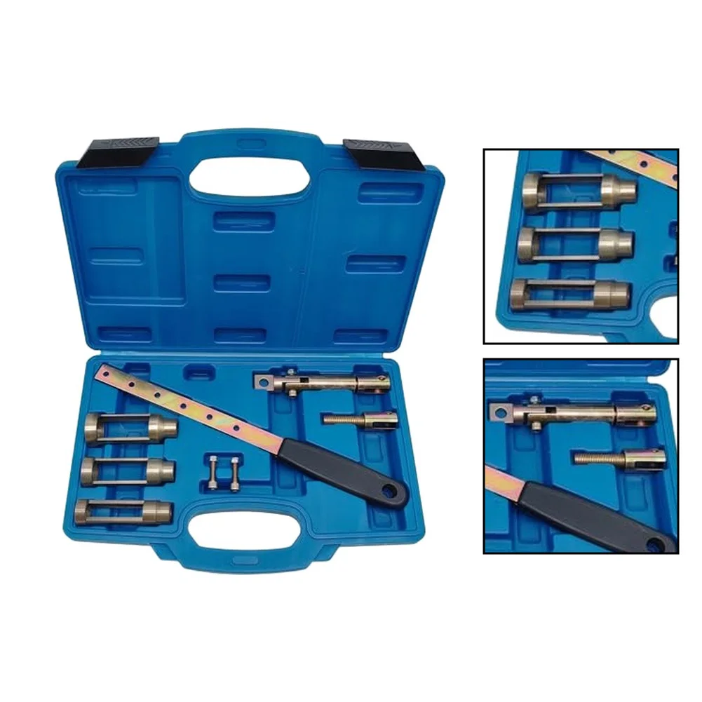 Engine Valve Spring Compressor Tool Kit 8 Items Including Adaptors and Upright Base for Broad Model Compatibility