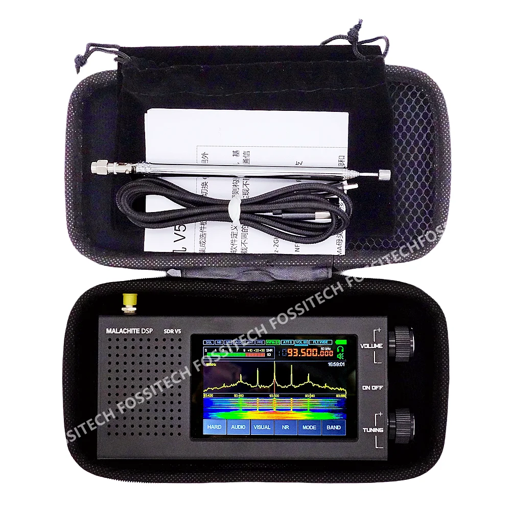 Nowa podwójna antena radiowa V3 malachitowa najnowsza wersja 1.10D malahit-dsp Stereo przenośna trzecia wersja odbiornika SDR 50KHz-2GHz