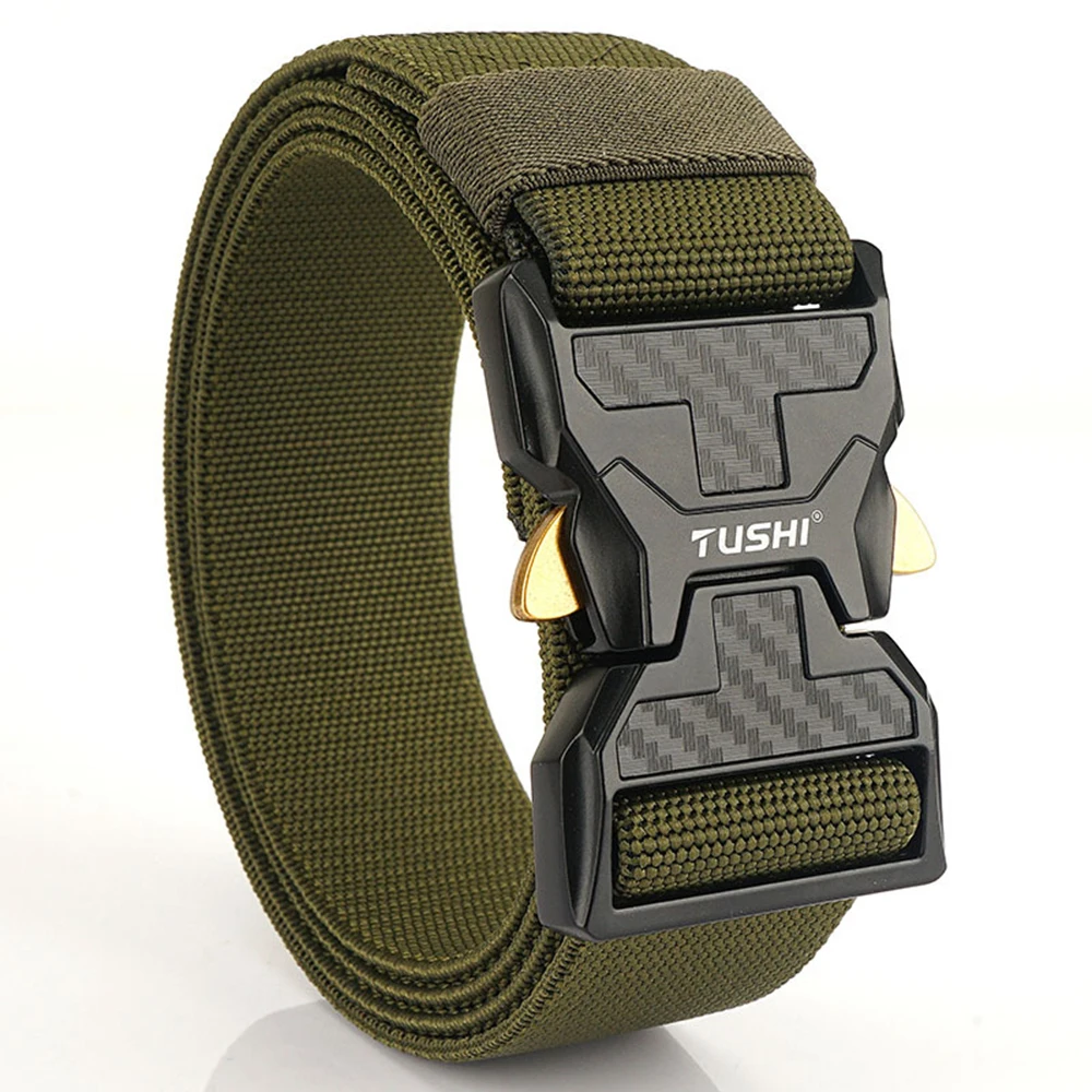 XUHU Men\'s Belt Army Outdoor Hunting Compass Tactical Multi Function Combat Survival Marine Corps Canvas Nylon Luxury Belts