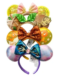 Disney Mickey Minnie Mouse Ears Headband Mermaid Dryads Bows EARS COSTUME Headband Cosplay Plush Adult/Kids Headband Gift