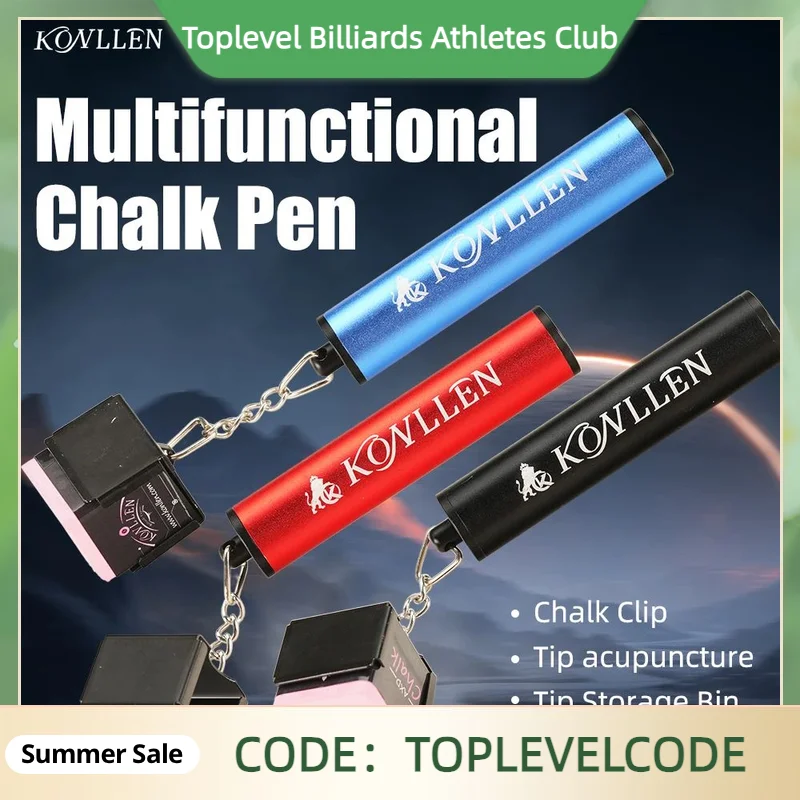 

KONLLEN-Chalk Holder for Billiards, Portable Pool Snooker Cue Tip Pricker, Non-Slip Tips Storage, Table Accessories, 4 in 1