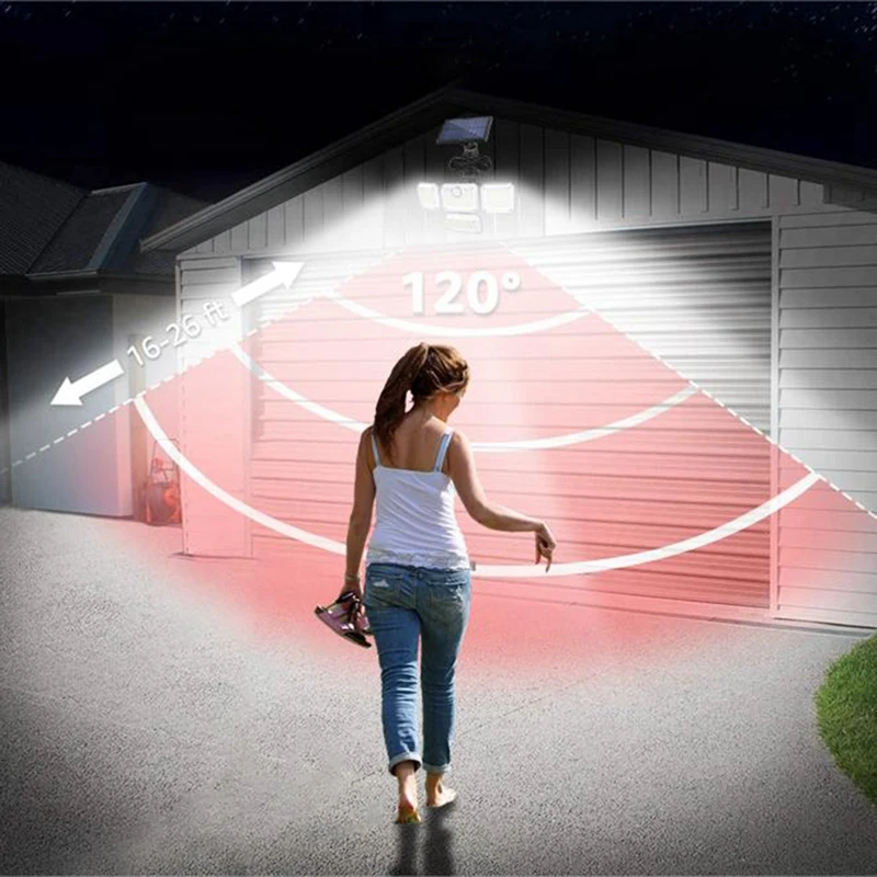 1 Stuk Buitenwandlamp Inductieve Garage Straatlantaarn Led Verstelbare 4 Kops Schijnwerpers Tuin Tuin Straatverlichting
