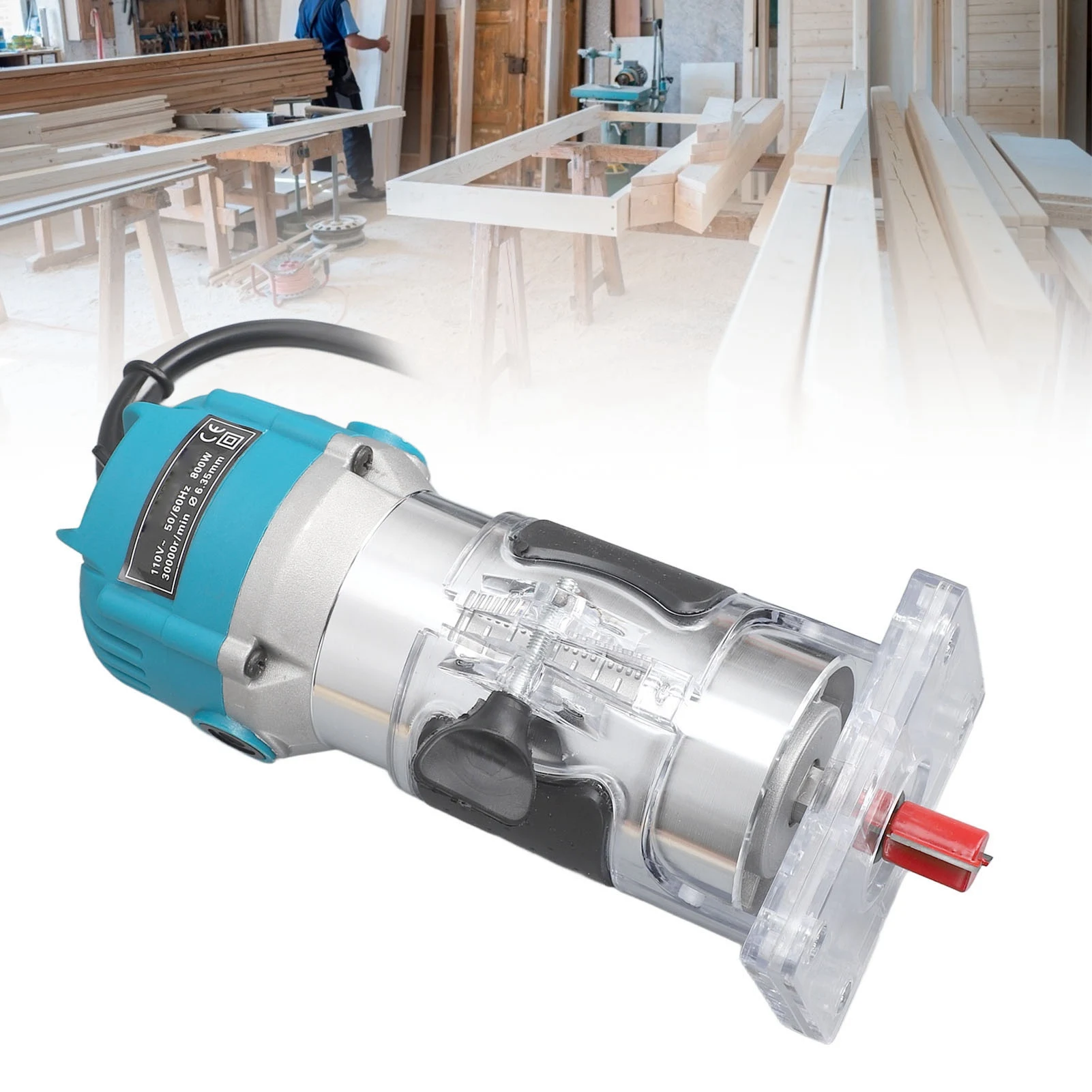 Compact Electric Mão Wood Trimmer, Router Tool para Carpintaria