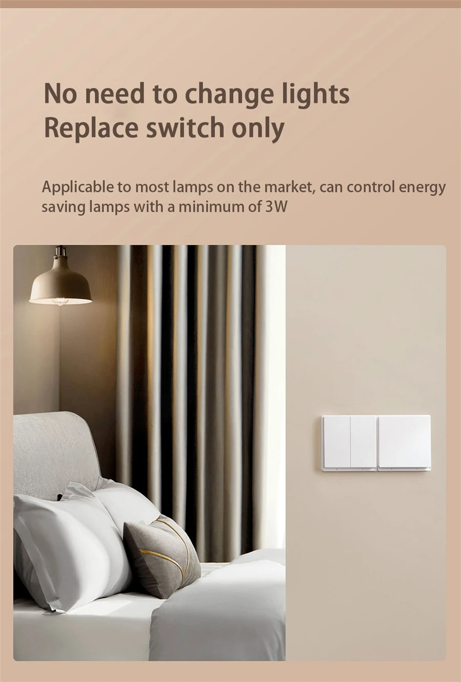 Aqara-Joli mural intelligent sans fil, fil de feu, sans melon, pour Xiaomi Mi Home Homekit, 3.0