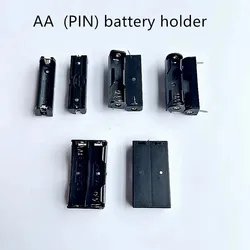 10-20PCS AA Battery Box AA Battery Holder With Pins PCB Pin Type Battery Holder Can Be Soldered Suitable For AA Battery 1/2 Slot