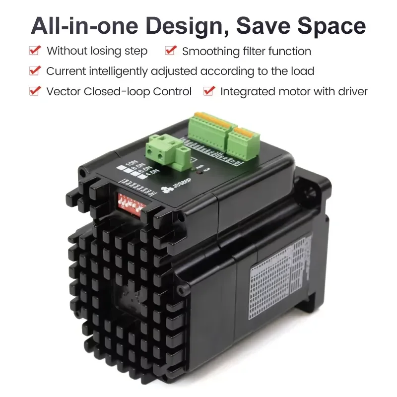 All-in-One Design 60VDC 4.5N.m Closed Loop NEMA 34 Integrated Stepper Motor with Pulse Driver for CNC Machine, Packaging