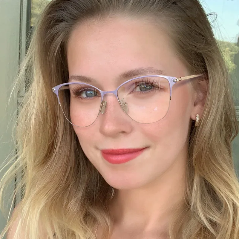 

MIZHO High Quality Fashion Women Cat Eye Glasses Frames Fashion Red Computer Eyewear Trending Styles Optical