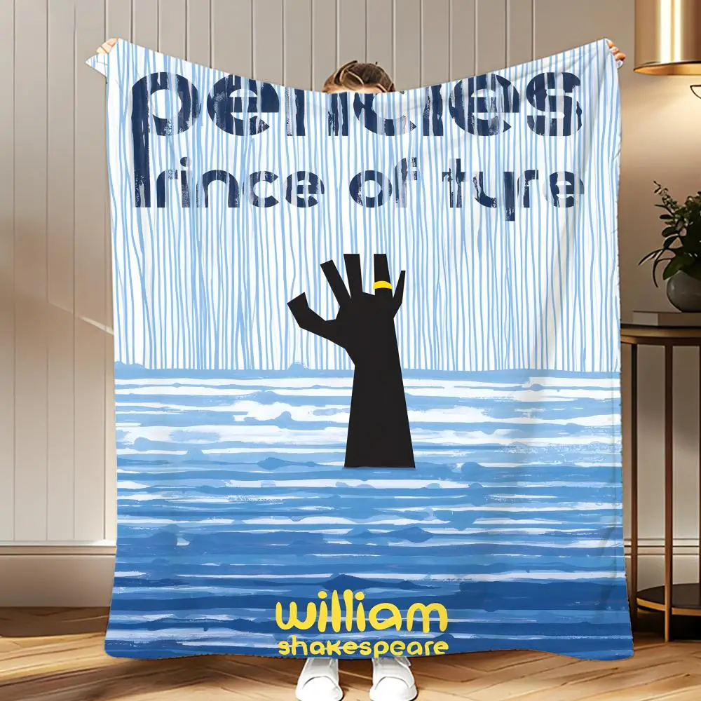 

literary work Pericles Throw Soft Coral Fleece Blanket 310gsm Fluffy Warm Throw for Sofa Bed Couch Bedroom Decor