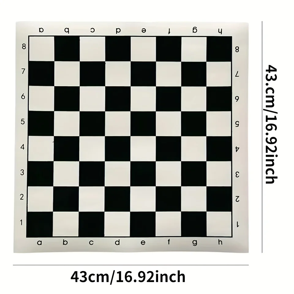 32-teiliges Holzschach-König-Spiel-Set, Höhe 110 mm, Schachfiguren, Schach, Lederbrett, Wettbewerbe-Set, Schachgeschenk für Kinder und Erwachsene – Detail 10