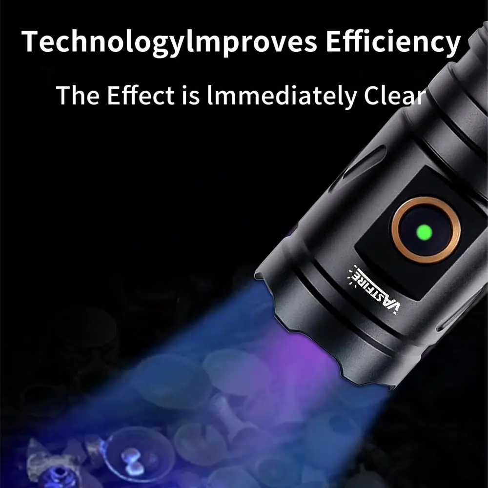 60 واط 365nm الضوء الأسود الأشعة فوق البنفسجية مصباح يدوي مع 6 المصابيح Blacklight مصباح يدوي غير مرئية الحبر ماركر القط الكلب البول المال الإسفار ضوء