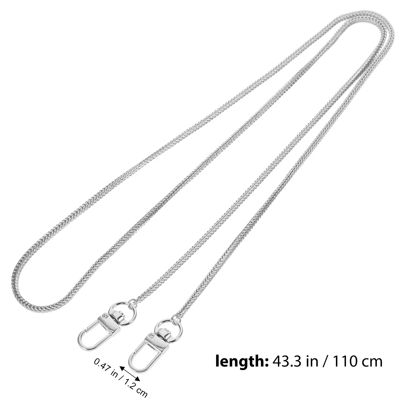 Стильная металлическая цепочка для кошелька, простая установка, съемная пряжка, аксессуары для сумки, плечевой ремень, цепочка для кошелька