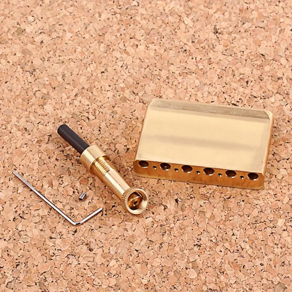 DIY Brass Electric Guitar Tremolo Block Base for ST Guitar Bridge