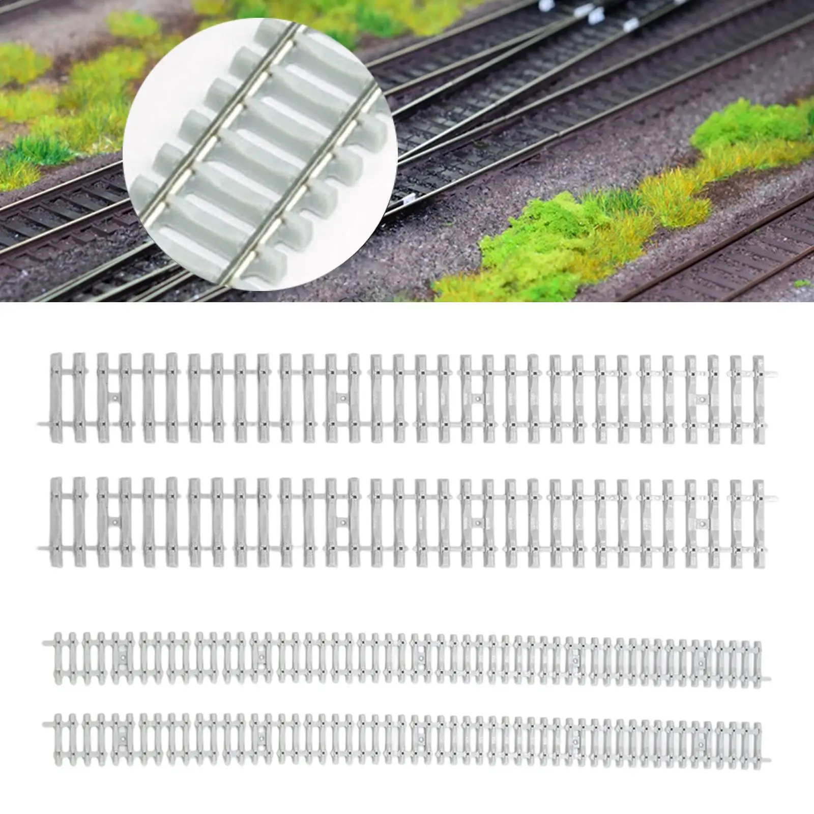 

2 Pieces Model Train Track Sleepers Track Pillow Simple to Attach Spare Parts DIY Scenario Rail Sleepers Rail Support Holder