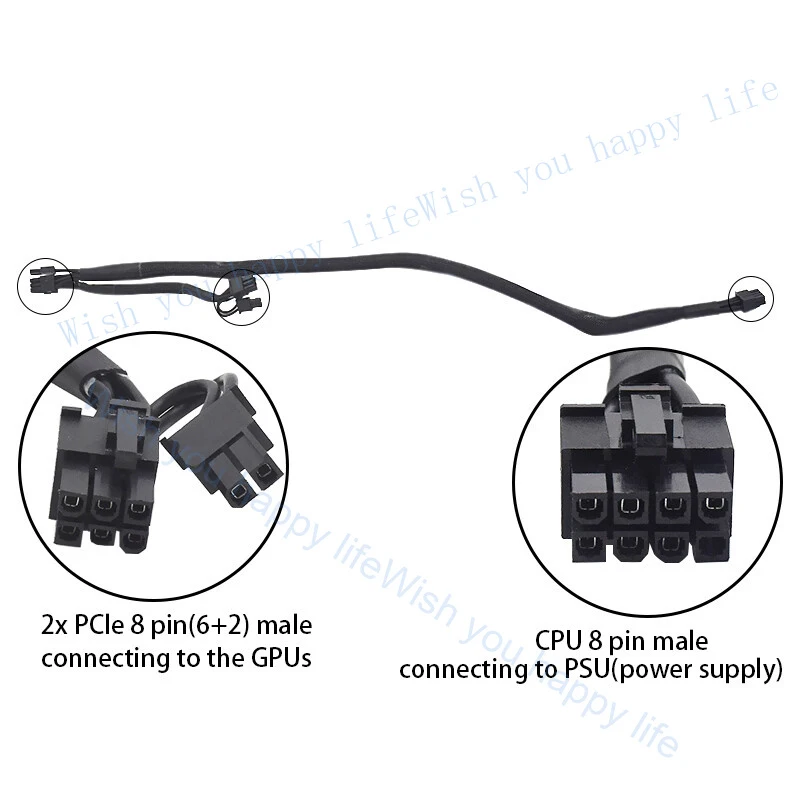 v+  FOR Thermaltake Toughpower GF1 ARGB 8Pin to Two 8Pin PCI-E Modular Power Cable