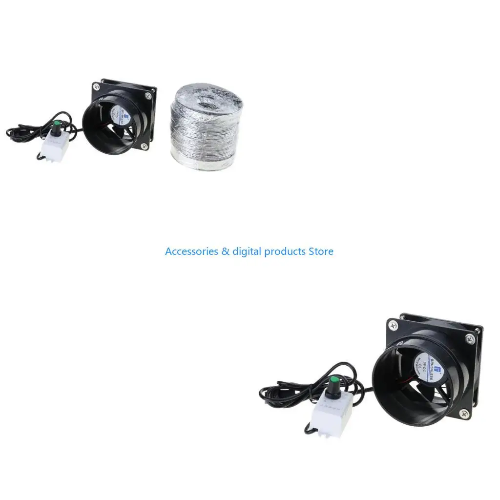 

77JD USB Exhaust Fan Duct Air Ventilation Blower Window Extractor Toilet Kitchen Industrial Fan Adjustable Speed