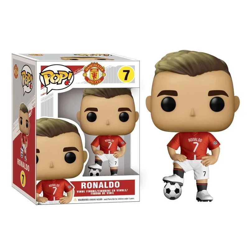 5PCS POP Ronaldo #7 Real Madrid Riyadh Juventus Manchester United Vinly Figure Children Decoration Birthday Gifts 4 inch #7