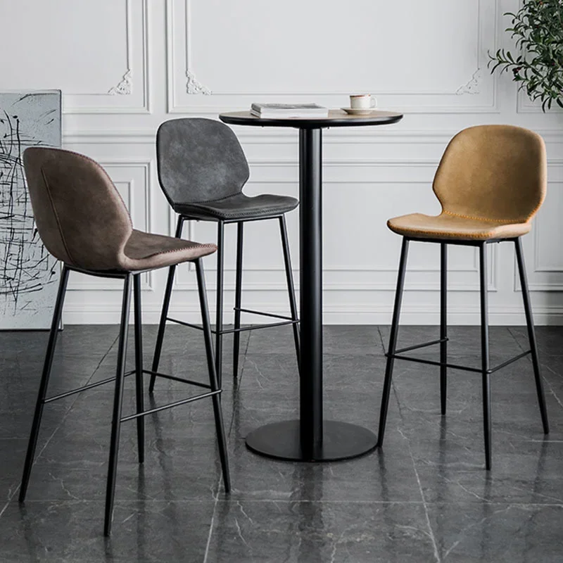 

Modern Minimalist Wrought Iron Chairs for Bar Commercial Furniture Nordic Designer Leisure Creative Coffee Shop Chair