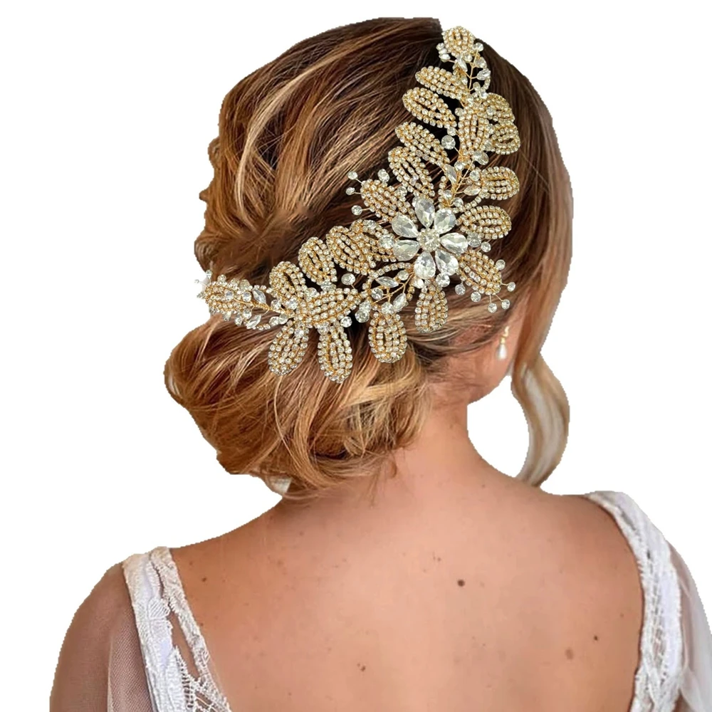 DZ279 Shining Rhinestone Bridal Headband Party Hairwear Bride Hair Accessories Fashion Wedding Hair Band Party Headwear