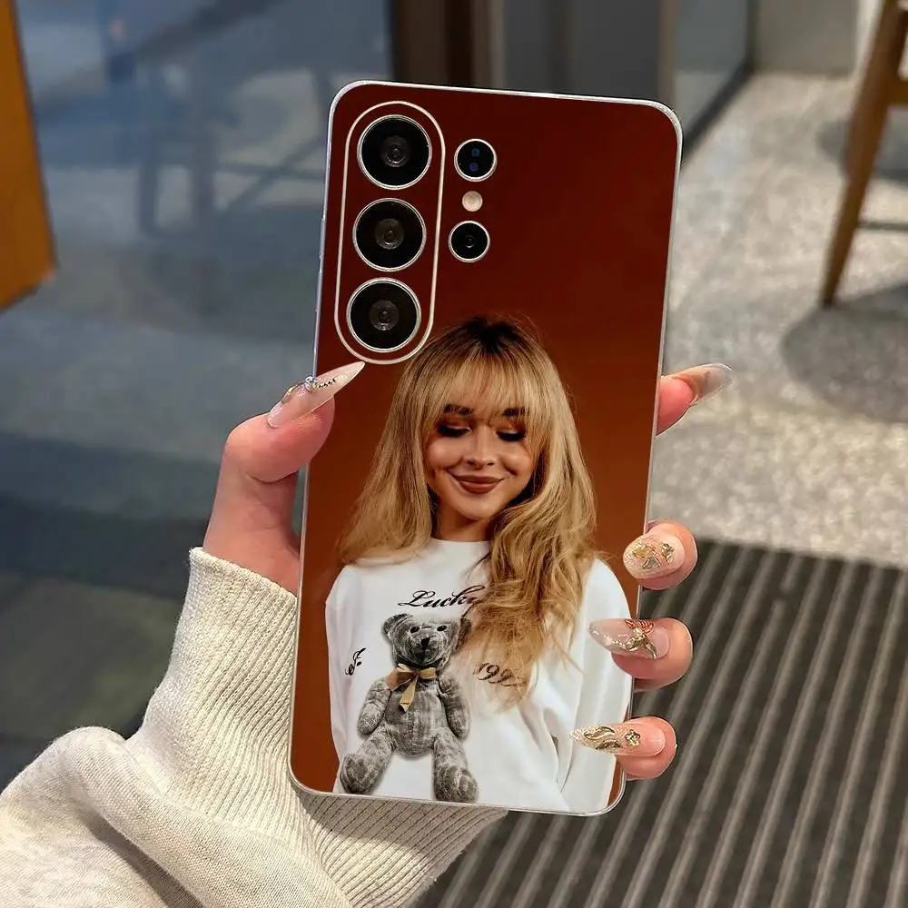 Sabrina Carpenter Singer Phone Case For Samsung S25,S24,S21,S22,S23,S30,Ultra,S20,Plus,Fe Transparent Cover