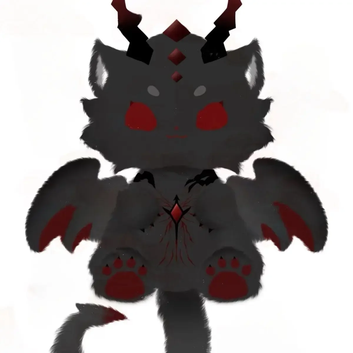 Muñecas de 30cm de Anime Love and Deepspace, dragón Sylus, Cosplay, cuerpo de Animal de peluche, muñeca de algodón, juguetes de marionetas Maumet de dibujos animados, regalo de cola de ala