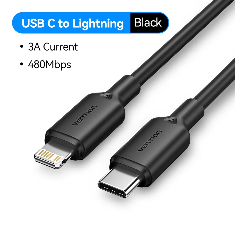 Ventie USB C naar Lightning 27W PD-oplaadkabels voor iPhone 8-14-serie USB naar Lightning snellaadkabels voor iPad 8/7/6 Mini