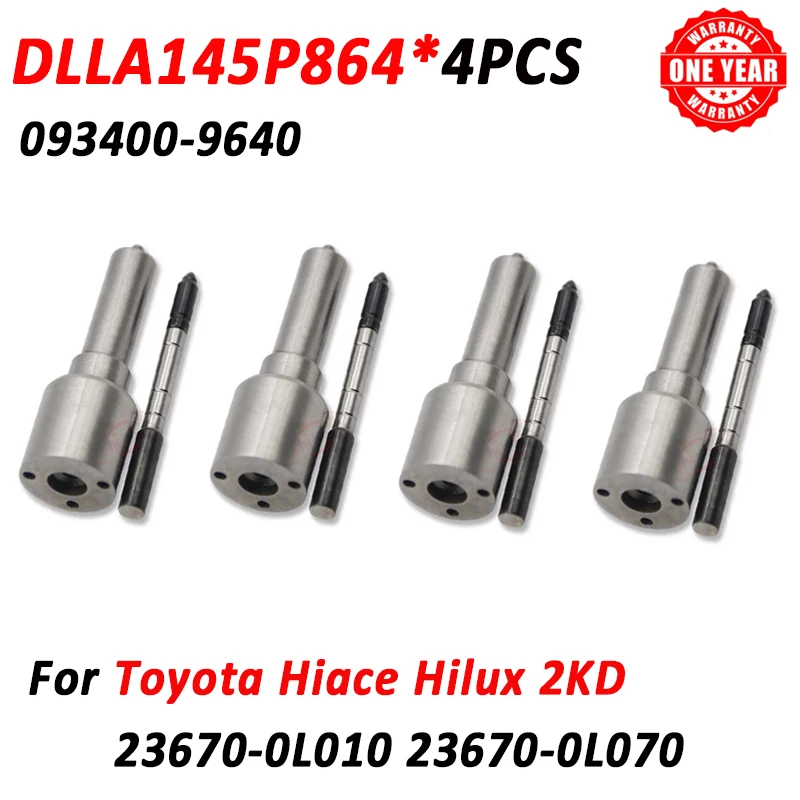 

4pcs DLLA145P864 New Injector Nozzle DLLA 145 P 864 For Toyota Hiace Hilux 2.5D 2KD 23670-0L010 23670-0L070 8-97602485-2