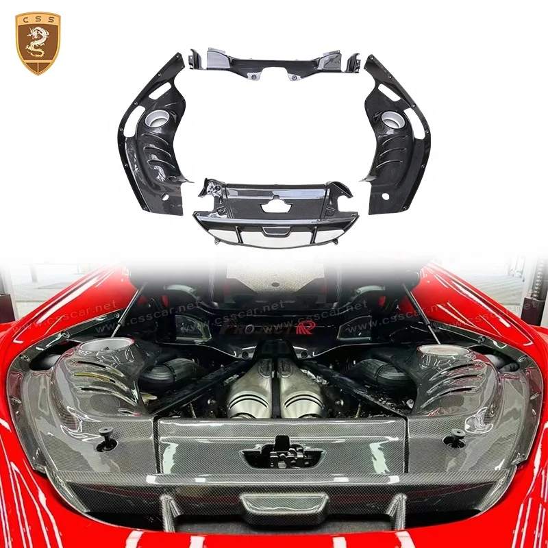 

Für 296 GTB Dry Carbon Fiber Auto Motor Bay Cover Protector Interior Kit